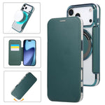 Étui de téléphone en cuir vegan à placage magnétique ultra-fin, Pour iPhone 17 Pro Max, Pour iPhone 17 Pro, Pour iPhone 17, Pour iPhone Air, Pour iPhone 16e, Pour iPhone 16 Pro Max