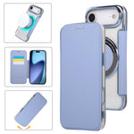 Étui de téléphone en cuir vegan à placage magnétique ultra-fin, Pour iPhone 17 Pro Max, Pour iPhone 17 Pro, Pour iPhone 17, Pour iPhone Air, Pour iPhone 16e, Pour iPhone 16 Pro Max
