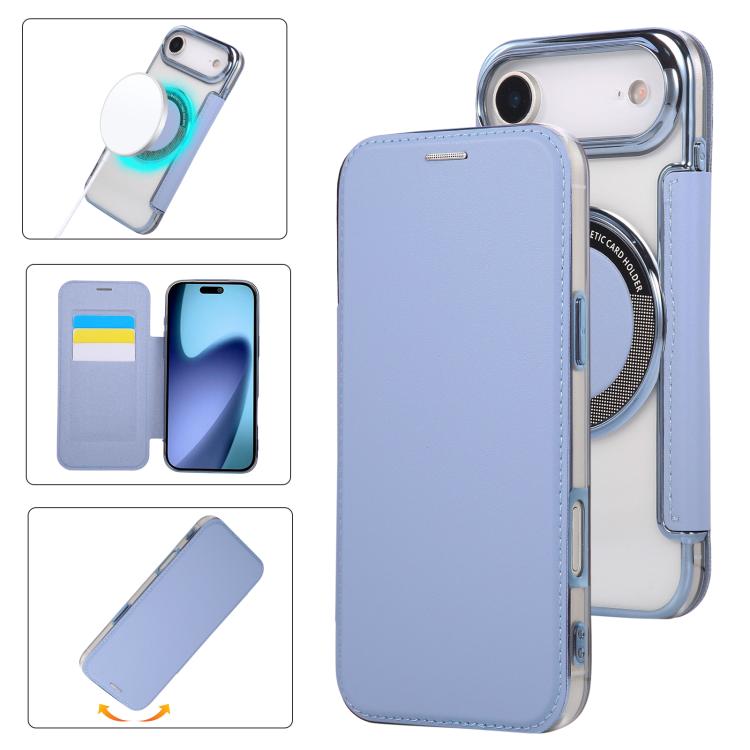 Étui de téléphone en cuir vegan à placage magnétique ultra-fin, Pour iPhone 17 Pro Max, Pour iPhone 17 Pro, Pour iPhone 17, Pour iPhone Air, Pour iPhone 16e, Pour iPhone 16 Pro Max