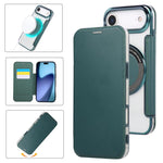 Étui de téléphone en cuir vegan à placage magnétique ultra-fin, Pour iPhone 17 Pro Max, Pour iPhone 17 Pro, Pour iPhone 17, Pour iPhone Air, Pour iPhone 16e, Pour iPhone 16 Pro Max