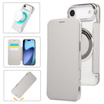 Étui de téléphone en cuir vegan à placage magnétique ultra-fin, Pour iPhone 17 Pro Max, Pour iPhone 17 Pro, Pour iPhone 17, Pour iPhone Air, Pour iPhone 16e, Pour iPhone 16 Pro Max
