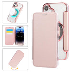 Étui de téléphone en cuir vegan à placage magnétique ultra-fin, Pour iPhone 17 Pro Max, Pour iPhone 17 Pro, Pour iPhone 17, Pour iPhone Air, Pour iPhone 16e, Pour iPhone 16 Pro Max