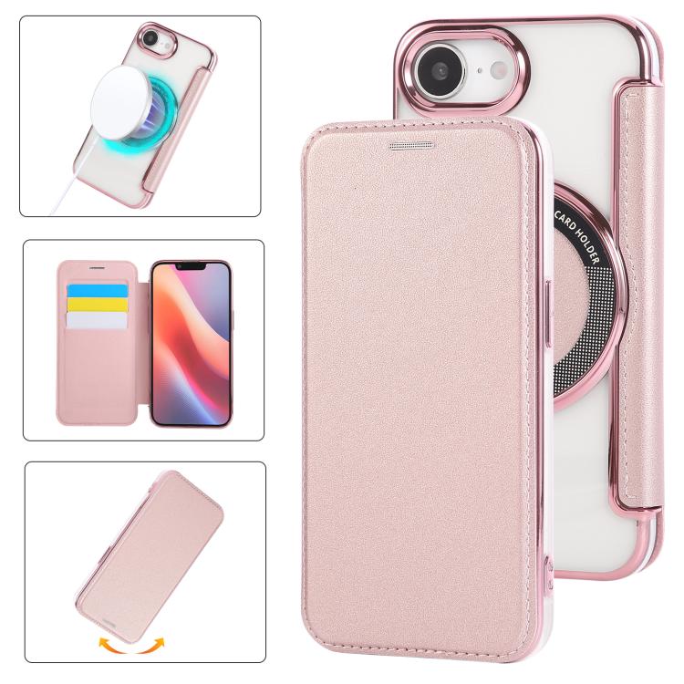 Étui de téléphone en cuir vegan à placage magnétique ultra-fin, Pour iPhone 17 Pro Max, Pour iPhone 17 Pro, Pour iPhone 17, Pour iPhone Air, Pour iPhone 16e, Pour iPhone 16 Pro Max