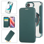 Étui de téléphone en cuir vegan à placage magnétique ultra-fin, Pour iPhone 17 Pro Max, Pour iPhone 17 Pro, Pour iPhone 17, Pour iPhone Air, Pour iPhone 16e, Pour iPhone 16 Pro Max