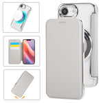 Étui de téléphone en cuir vegan à placage magnétique ultra-fin, Pour iPhone 17 Pro Max, Pour iPhone 17 Pro, Pour iPhone 17, Pour iPhone Air, Pour iPhone 16e, Pour iPhone 16 Pro Max