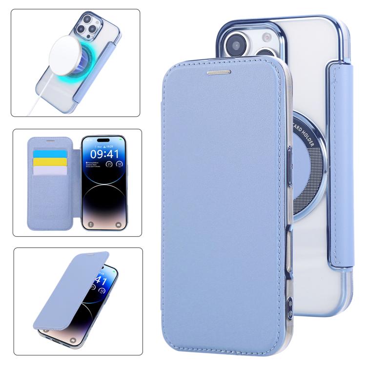 Étui de téléphone en cuir vegan à placage magnétique ultra-fin, Pour iPhone 17 Pro Max, Pour iPhone 17 Pro, Pour iPhone 17, Pour iPhone Air, Pour iPhone 16e, Pour iPhone 16 Pro Max