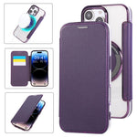 Étui de téléphone en cuir vegan à placage magnétique ultra-fin, Pour iPhone 17 Pro Max, Pour iPhone 17 Pro, Pour iPhone 17, Pour iPhone Air, Pour iPhone 16e, Pour iPhone 16 Pro Max