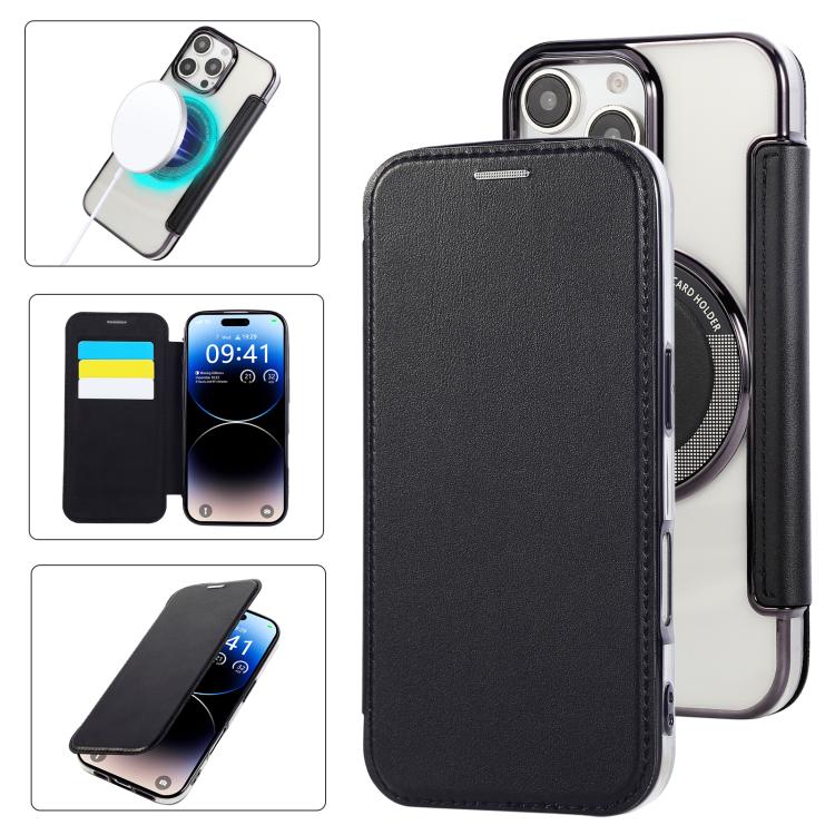 Étui de téléphone en cuir vegan à placage magnétique ultra-fin, Pour iPhone 17 Pro Max, Pour iPhone 17 Pro, Pour iPhone 17, Pour iPhone Air, Pour iPhone 16e, Pour iPhone 16 Pro Max