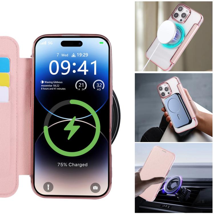 Étui de téléphone en cuir végétalien plaqué magnétique ultra-mince, pour iPhone 16 Pro, pour iPhone 16 Plus, pour iPhone 16, pour iPhone 15 Pro Max, pour iPhone 15 Pro, pour iPhone 15 Plus / 14 Plus