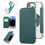 Étui de téléphone en cuir végétalien plaqué magnétique ultra-mince, pour iPhone 16 Pro, pour iPhone 16 Plus, pour iPhone 16, pour iPhone 15 Pro Max, pour iPhone 15 Pro, pour iPhone 15 Plus / 14 Plus