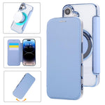 Étui de téléphone en cuir végétalien plaqué magnétique ultra-mince, pour iPhone 16 Pro, pour iPhone 16 Plus, pour iPhone 16, pour iPhone 15 Pro Max, pour iPhone 15 Pro, pour iPhone 15 Plus / 14 Plus