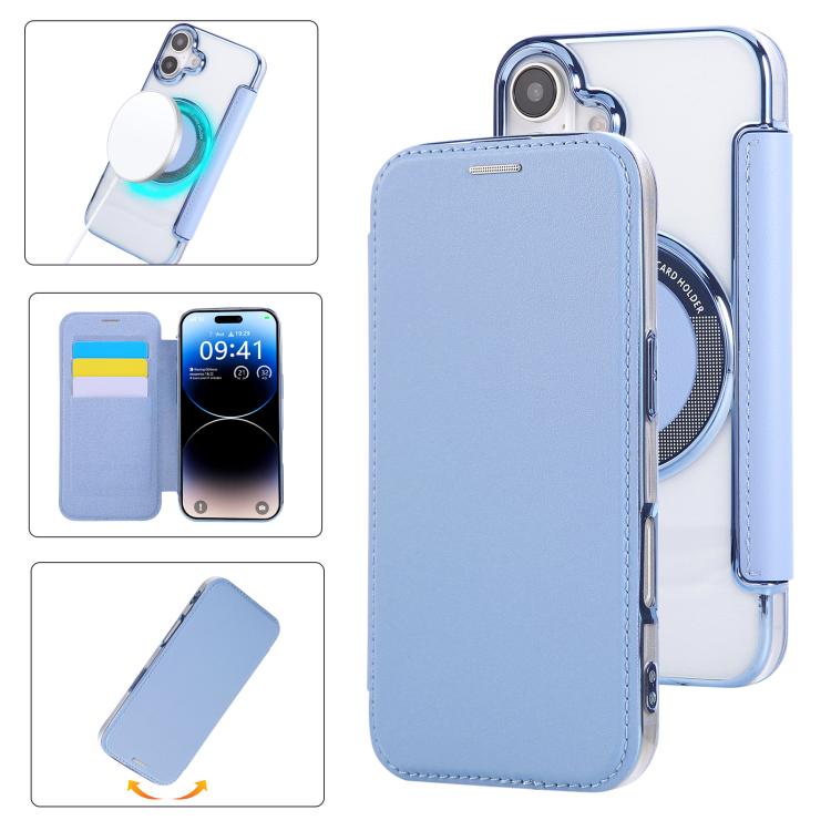 Étui de téléphone en cuir végétalien plaqué magnétique ultra-mince, pour iPhone 16 Pro, pour iPhone 16 Plus, pour iPhone 16, pour iPhone 15 Pro Max, pour iPhone 15 Pro, pour iPhone 15 Plus / 14 Plus