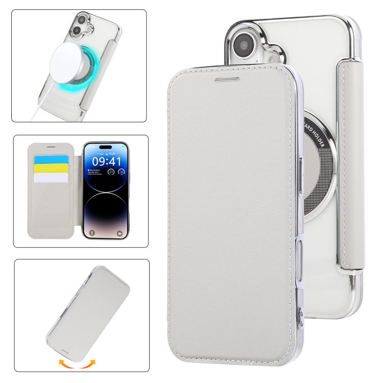 Étui de téléphone en cuir végétalien plaqué magnétique ultra-mince, pour iPhone 16 Pro, pour iPhone 16 Plus, pour iPhone 16, pour iPhone 15 Pro Max, pour iPhone 15 Pro, pour iPhone 15 Plus / 14 Plus