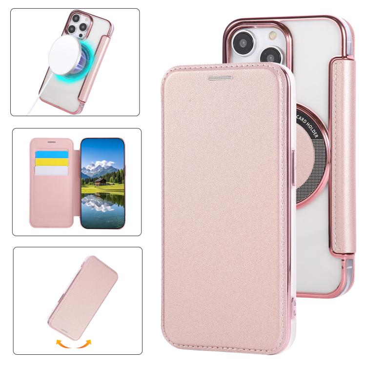 Étui de téléphone en cuir végétalien plaqué magnétique ultra-mince, pour iPhone 16 Pro, pour iPhone 16 Plus, pour iPhone 16, pour iPhone 15 Pro Max, pour iPhone 15 Pro, pour iPhone 15 Plus / 14 Plus