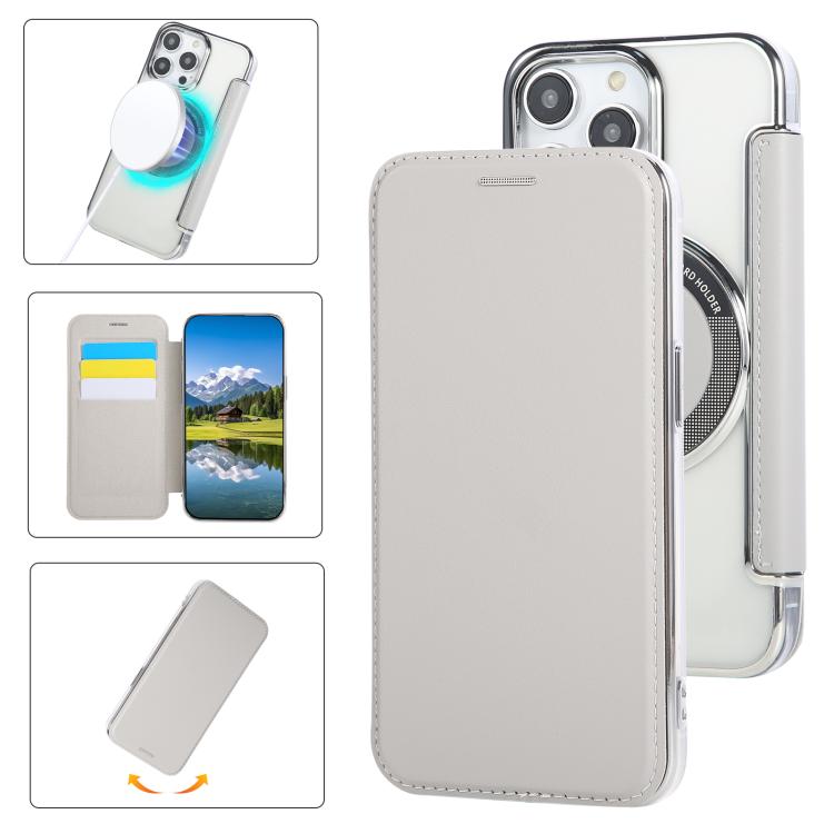 Étui de téléphone en cuir végétalien plaqué magnétique ultra-mince, pour iPhone 16 Pro, pour iPhone 16 Plus, pour iPhone 16, pour iPhone 15 Pro Max, pour iPhone 15 Pro, pour iPhone 15 Plus / 14 Plus
