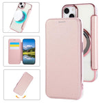 Étui de téléphone en cuir végétalien ultra-fin avec placage magnétique, Pour iPhone 15, Pour iPhone 14 / 13, Pour iPhone 14 Pro, Pour iPhone 14 Pro Max, Pour iPhone 13 Pro Max, Pour iPhone 13 Pro