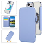 Étui de téléphone en cuir végétalien ultra-fin avec placage magnétique, Pour iPhone 15, Pour iPhone 14 / 13, Pour iPhone 14 Pro, Pour iPhone 14 Pro Max, Pour iPhone 13 Pro Max, Pour iPhone 13 Pro