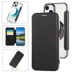 Étui de téléphone en cuir végétalien ultra-fin avec placage magnétique, Pour iPhone 15, Pour iPhone 14 / 13, Pour iPhone 14 Pro, Pour iPhone 14 Pro Max, Pour iPhone 13 Pro Max, Pour iPhone 13 Pro