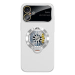Étui de téléphone magnétique Glaze PC Camera Window Gyro Kickstand, pour iPhone 17 Pro Max, pour iPhone 17 Pro, pour iPhone 17, pour iPhone Air, pour iPhone 16 Pro Max, pour iPhone 16 Pro
