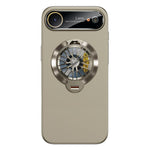 Étui de téléphone magnétique Glaze PC Camera Window Gyro Kickstand, pour iPhone 17 Pro Max, pour iPhone 17 Pro, pour iPhone 17, pour iPhone Air, pour iPhone 16 Pro Max, pour iPhone 16 Pro