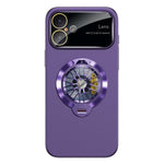 Coque de téléphone magnétique Glaze PC Camera Window Gyro Kickstand, pour iPhone 16 Plus, pour iPhone 16, pour iPhone 15 Pro Max, pour iPhone 15 Pro, pour iPhone 15 Plus, pour iPhone 15
