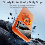 Coque de téléphone magnétique Glaze PC Camera Window Gyro Kickstand, pour iPhone 14 Plus, pour iPhone 14, pour iPhone 14 Pro, pour iPhone 14 Pro Max, pour iPhone 13 Pro Max, pour iPhone 13 Pro