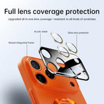 Coque de téléphone magnétique Glaze PC Camera Window Gyro Kickstand, pour iPhone 14 Plus, pour iPhone 14, pour iPhone 14 Pro, pour iPhone 14 Pro Max, pour iPhone 13 Pro Max, pour iPhone 13 Pro