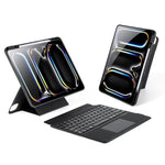 Étui de tablette DUX DUCIS DK Series avec clavier sans fil magnétique rétroéclairé en cuir vegan, pour iPad Pro 13 2025 / 2024, pour iPad Pro 11 2025 / 2024, pour iPad 2025 / 2022, pour iPad Air 11 2025 / 2024, pour iPad Air 13 2025 / 2024...