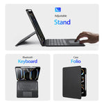 Étui de tablette DUX DUCIS DK Series avec clavier sans fil magnétique rétroéclairé en cuir vegan, pour iPad Pro 13 2025 / 2024, pour iPad Pro 11 2025 / 2024, pour iPad 2025 / 2022, pour iPad Air 11 2025 / 2024, pour iPad Air 13 2025 / 2024...