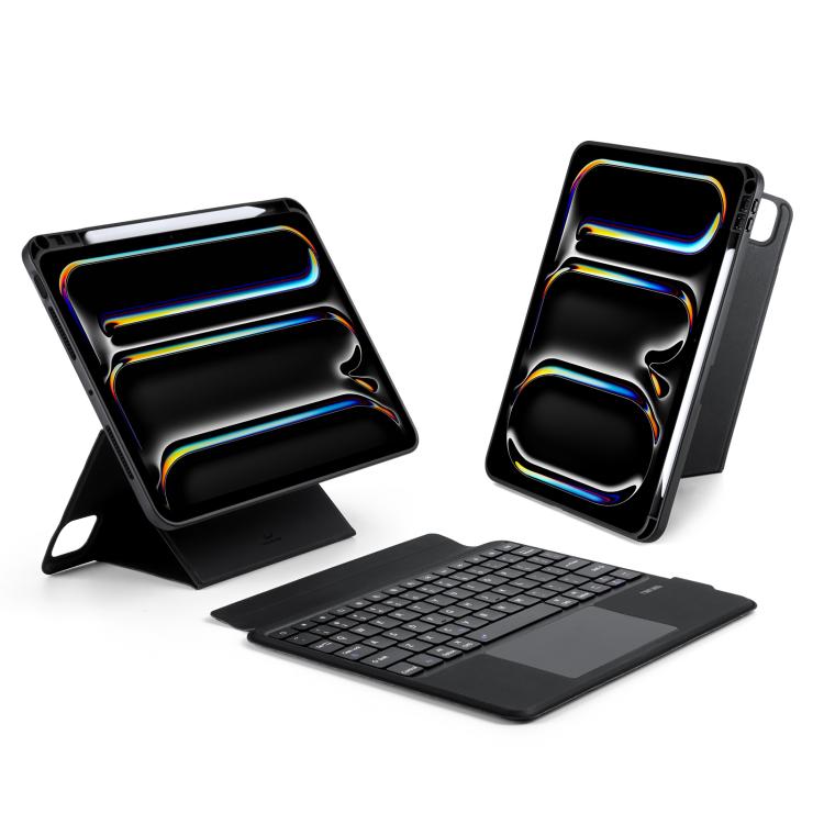Étui de tablette DUX DUCIS DK Series avec clavier sans fil magnétique rétroéclairé en cuir vegan, pour iPad Pro 13 2025 / 2024, pour iPad Pro 11 2025 / 2024, pour iPad 2025 / 2022, pour iPad Air 11 2025 / 2024, pour iPad Air 13 2025 / 2024...
