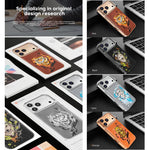 Coque de téléphone magnétique électroplaquée en cuir vegan brodée de graffitis, pour iPhone 14 Plus, pour iPhone 14, pour iPhone 14 Pro, pour iPhone 14 Pro Max