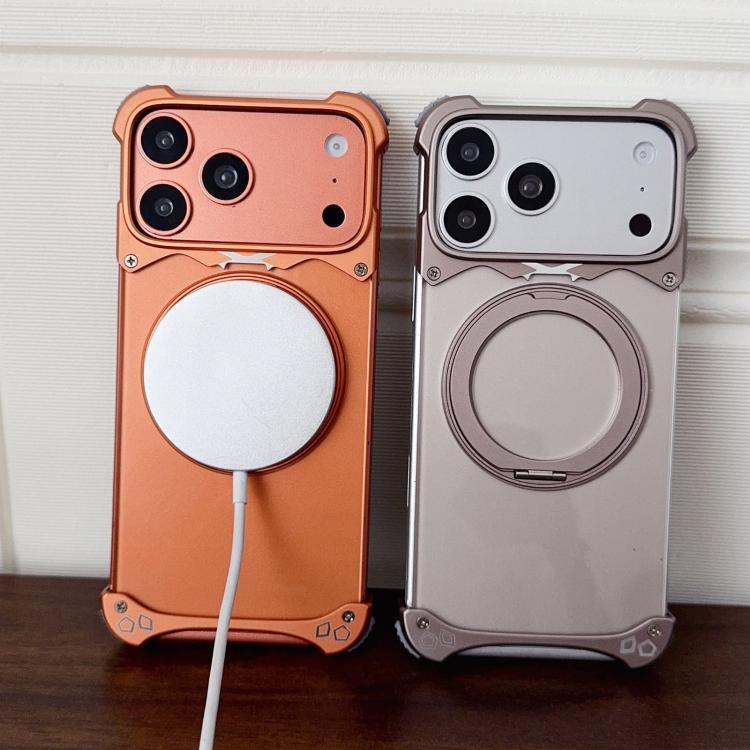 Étui de téléphone magnétique Jaguar Original Color Frameless 360 Rotation Holder, pour iPhone 17 Pro Max, pour iPhone 17 Pro
