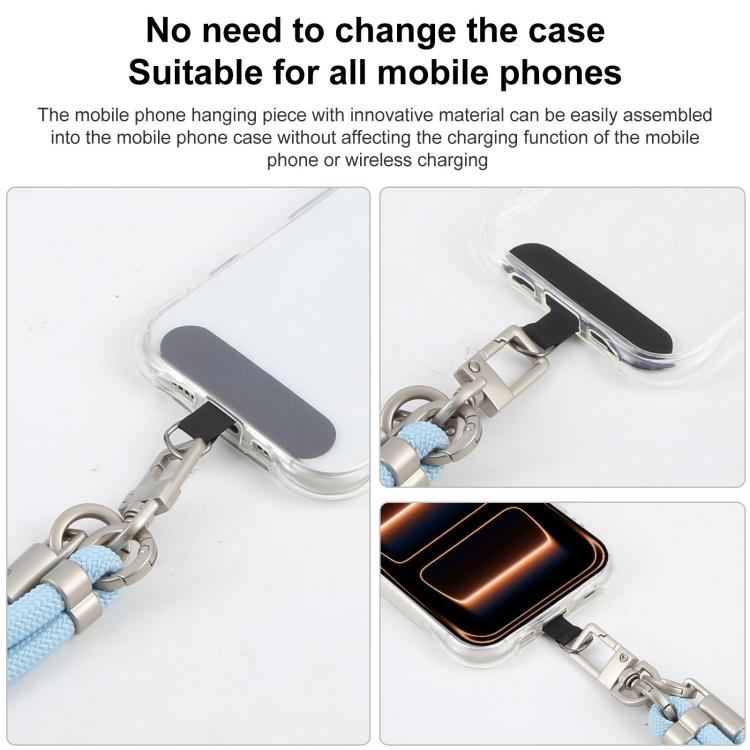 Lanière de téléphone réglable en corde de polyester tressée en bandoulière