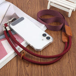 Lanière de téléphone réglable en corde de polyester tressée en bandoulière