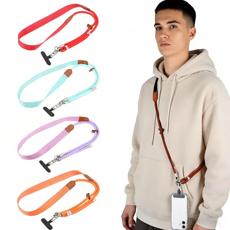 Lanière de téléphone réglable en corde de polyester tressée en bandoulière