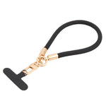 Dragonne courte pour téléphone avec boucle dorée