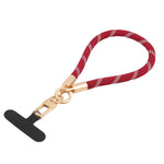 Dragonne courte pour téléphone avec boucle dorée