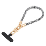 Dragonne courte pour téléphone avec boucle dorée