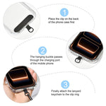 Dragonne courte pour téléphone avec boucle dorée