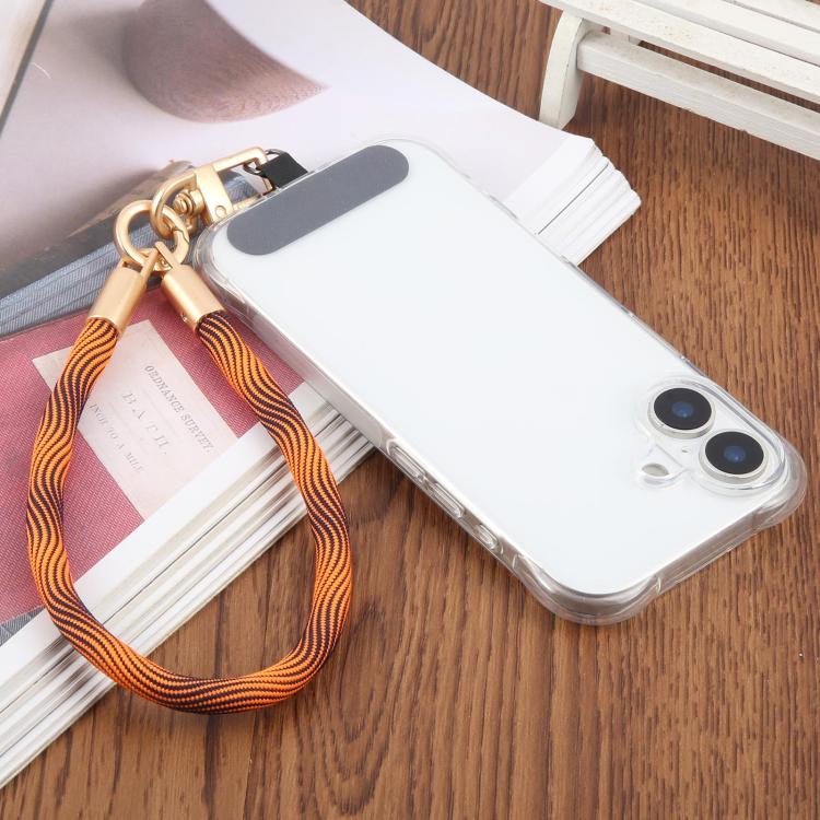 Dragonne courte pour téléphone avec boucle dorée