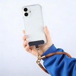 Dragonne courte pour téléphone avec boucle dorée