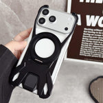 Coque de Téléphone Magnétique Rotative à 360° sans Cadre en Métal pour Voiture de Course, Pour iPhone 17 Pro Max, Pour iPhone 17 Pro