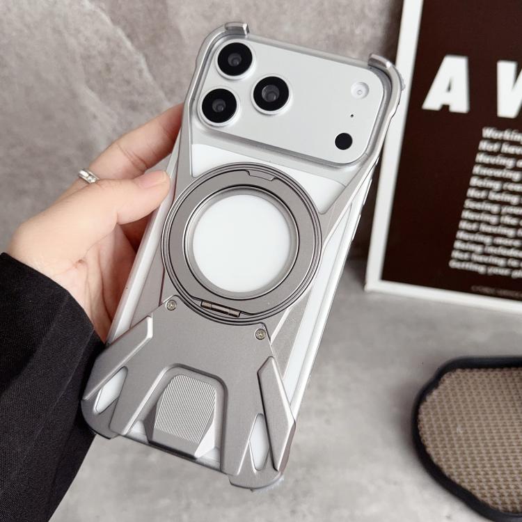 Coque de Téléphone Magnétique Rotative à 360° sans Cadre en Métal pour Voiture de Course, Pour iPhone 17 Pro Max, Pour iPhone 17 Pro