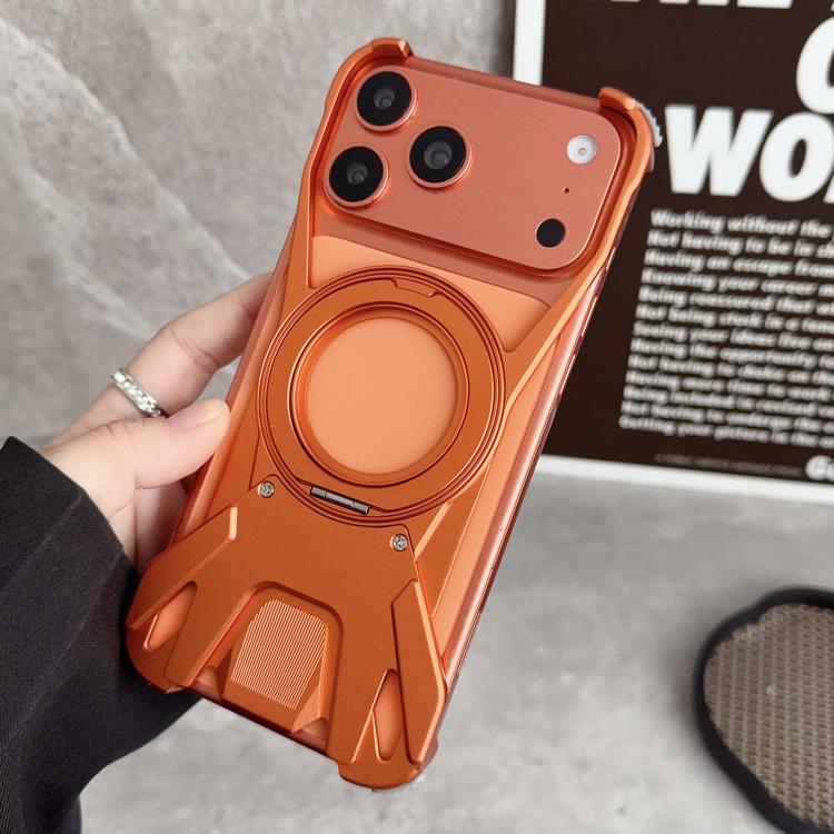 Coque de Téléphone Magnétique Rotative à 360° sans Cadre en Métal pour Voiture de Course, Pour iPhone 17 Pro Max, Pour iPhone 17 Pro
