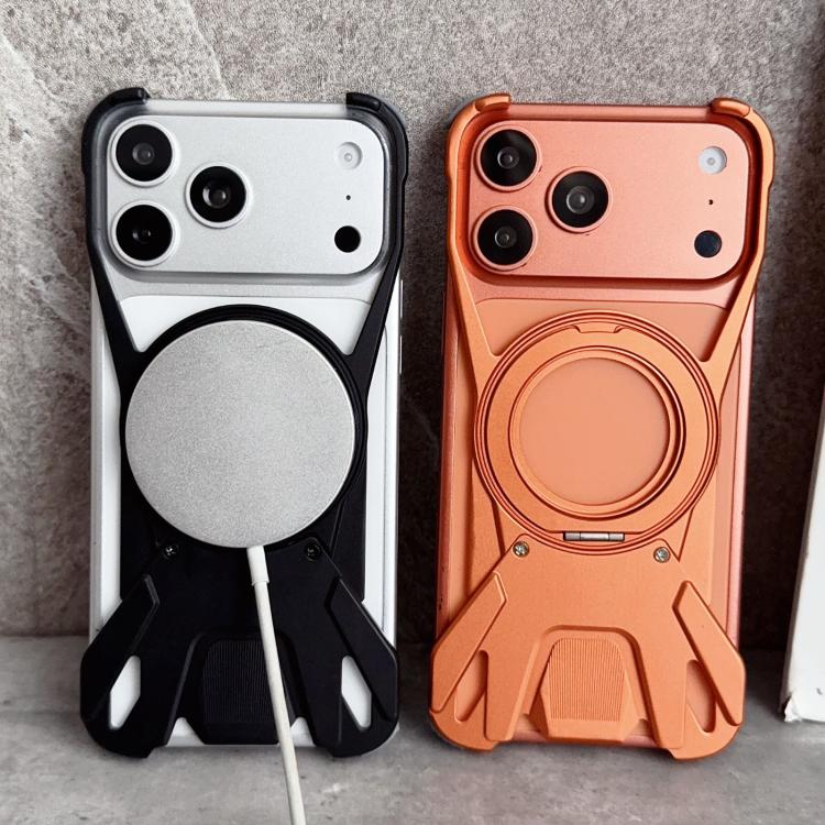Coque de Téléphone Magnétique Rotative à 360° sans Cadre en Métal pour Voiture de Course, Pour iPhone 17 Pro Max, Pour iPhone 17 Pro