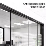 5pcs/Paquet Autocollant en verre dépoli à rayures anti-collision et anti-électricité statique, Petites rayures 30cm x 1m, Petites rayures 40cm x 1m, Petites rayures 50cm x 1m, Grandes rayures 30cm x 1m, Grandes rayures 40cm x 1m, Grandes rayures 50cm x 1m
