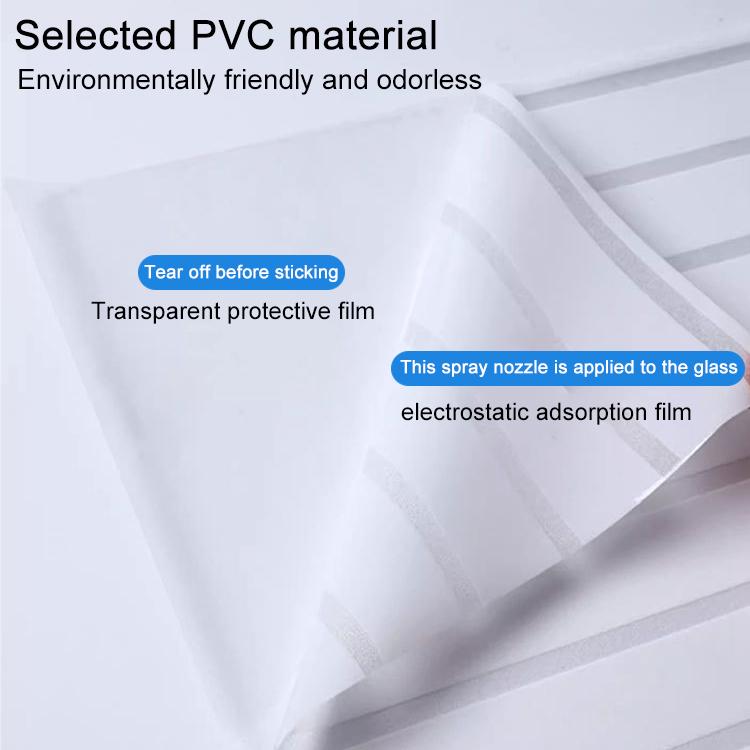 5pcs/Paquet Autocollant en verre dépoli à rayures anti-collision et anti-électricité statique, Petites rayures 30cm x 1m, Petites rayures 40cm x 1m, Petites rayures 50cm x 1m, Grandes rayures 30cm x 1m, Grandes rayures 40cm x 1m, Grandes rayures 50cm x 1m