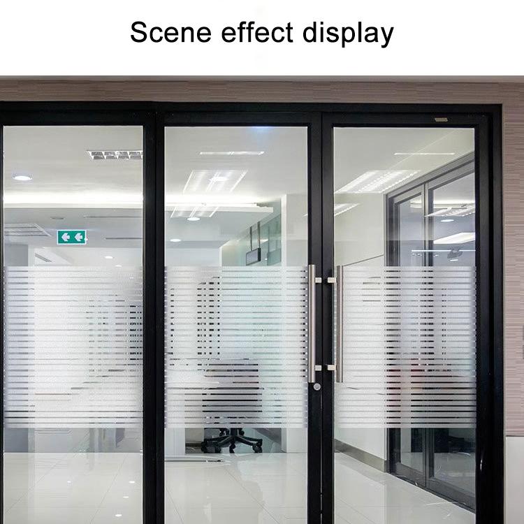 5pcs/Paquet Autocollant en verre dépoli à rayures anti-collision et anti-électricité statique, Petites rayures 30cm x 1m, Petites rayures 40cm x 1m, Petites rayures 50cm x 1m, Grandes rayures 30cm x 1m, Grandes rayures 40cm x 1m, Grandes rayures 50cm x 1m