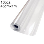 Lot de 10 films de protection murale transparents sans résidus, par adsorption électrostatique, 45 cm de large x 1 m, 45 cm de large x 2 m, 45 cm de large x 3 m, 45 cm de large x 5 m, 45 cm de large x 10 m