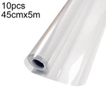 Lot de 10 films de protection murale transparents sans résidus, par adsorption électrostatique, 45 cm de large x 1 m, 45 cm de large x 2 m, 45 cm de large x 3 m, 45 cm de large x 5 m, 45 cm de large x 10 m